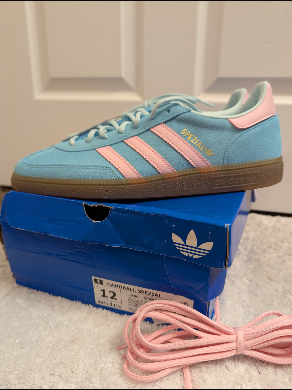 Adidas Spezial Suede Sneaker in Turquoise & Pink